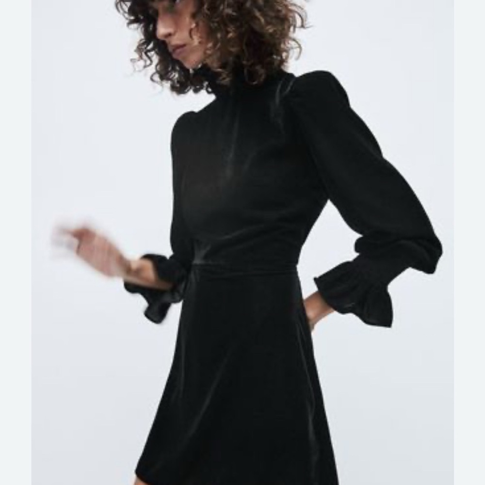 Zara Black Velvet Women's Dress